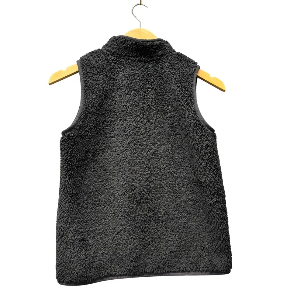 Nike 3Brand Fleece Vest Boys 10 Full Zip Black Sherpa Jacket Sporty Outdoor